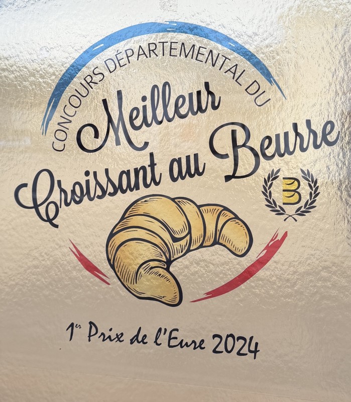 Remerciement pour ce deuxième titre concecutif du meilleur croissant de l’Eure 27